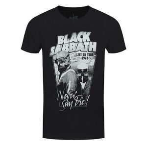 Black Sabbath Unisex Adult Never Say Die T-Shirt / Black